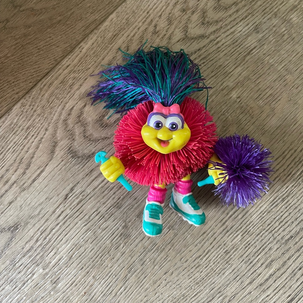 Odzzon Kooshlings Kids Pink Yellow Girl Koosh Lings Bendable Vintage 90s Toy